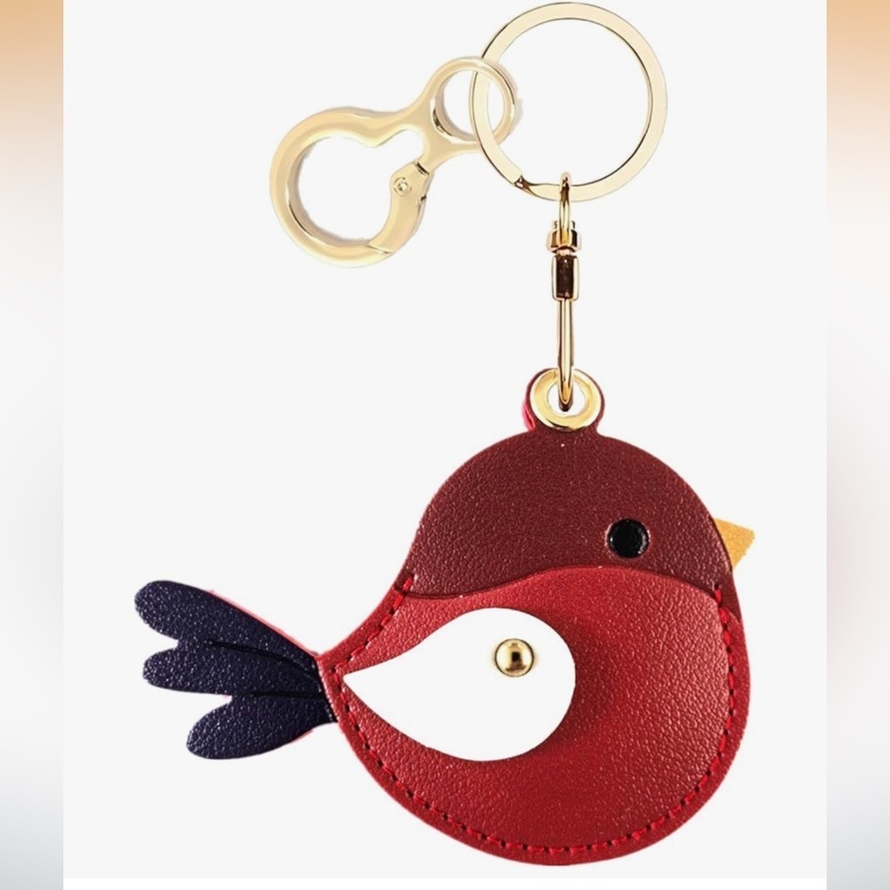 RESTOCKED! Red bird purse charm/keychain/smart tag holder!🎉